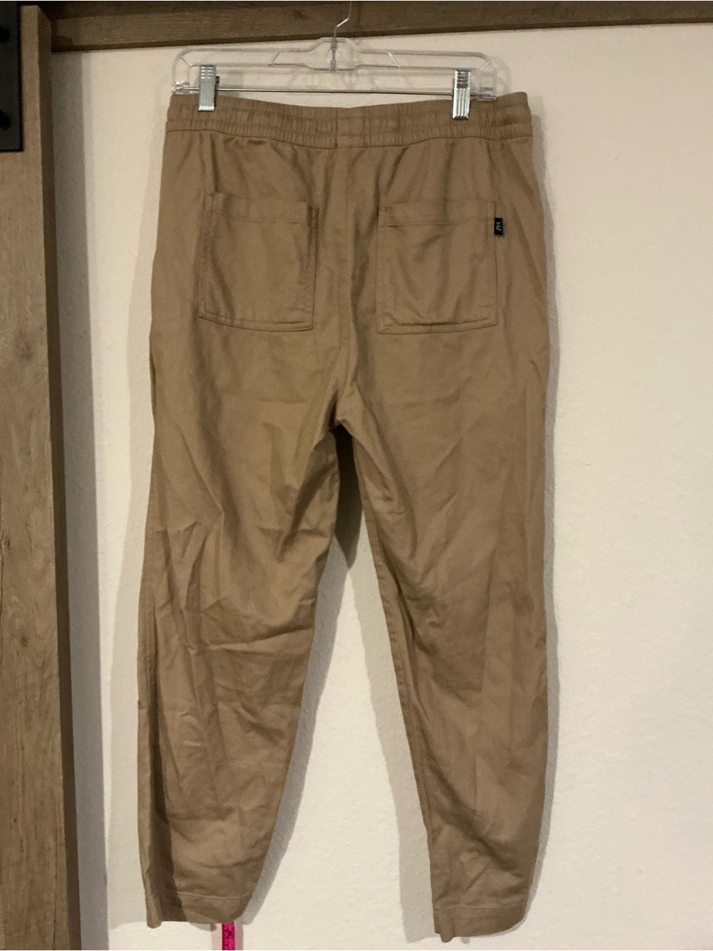 GAP Tan Pull-On Jogger Pants Women’s Medium Cotton Rayon Drawstring Pocket - Picture 2 of 5